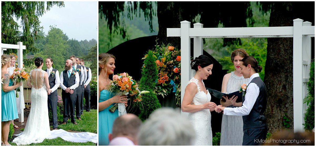 The Barn at Flying Hills Same Sex Wedding Ceremony | K. Moss Photography